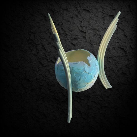 Rare *EARLY* Judi & Ron Lederer Planetary Sculpture Vtg Pottery Art Decor MCM - Picture 12 of 16